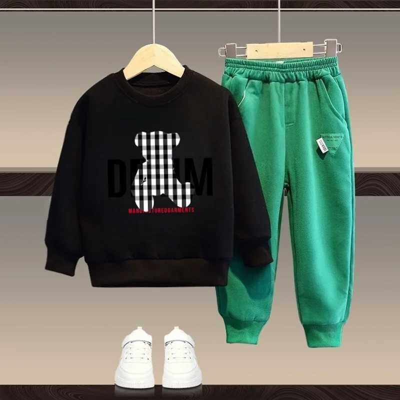 Autumn Children Boy Clothes Set Kid Girls Printed Sweatshirts Pullover Top And Pants Set Long Sleeve Tracksuits Z250811