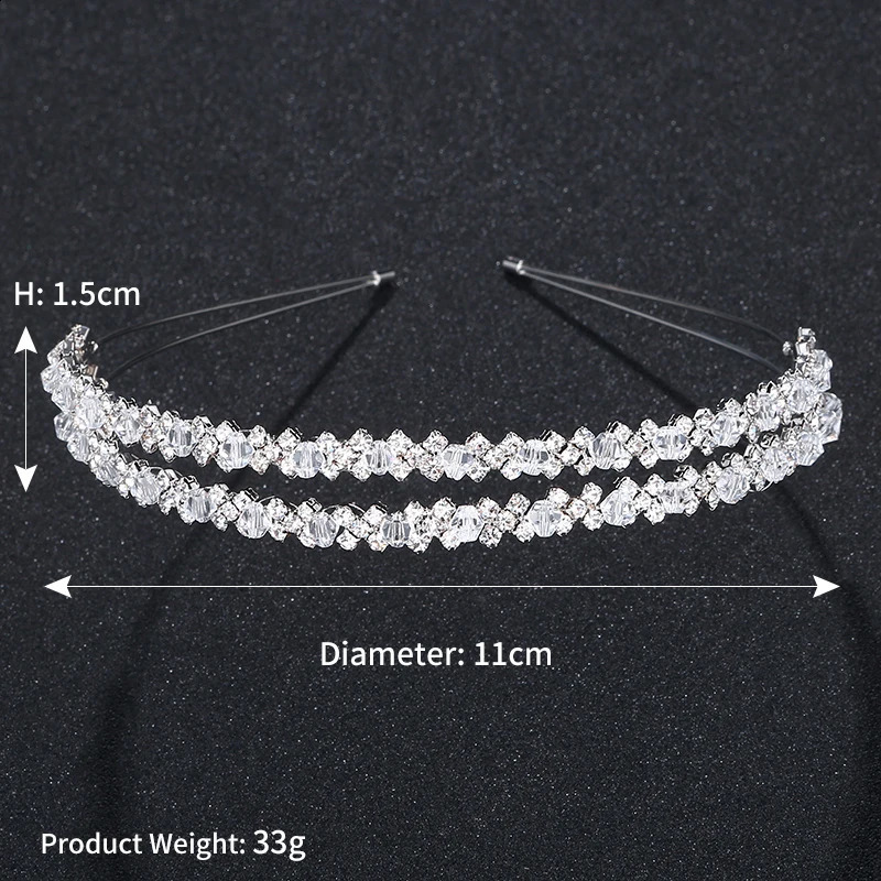 Miallo Crystal s Hairbands Tiaras Beads Crowns Wedding Party Prom Hair Accessorie Girls Fashion Head Jewelry 250804
