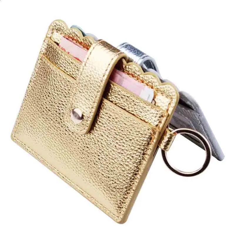 Arrival High Quanlity Simple Bright PU Leather Casual Card Holders Women PU Zipper Change Purse Mini Key Card Bag Gift 250809
