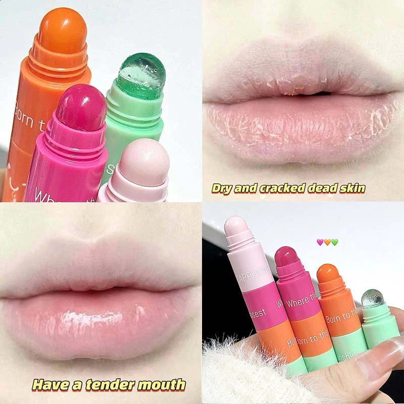 4 In 1 Color-changing Lip Balm Combo Kit Colorless Pink Orange Hydrating Lip Care -dryness Primer Lipstick Pen 250809