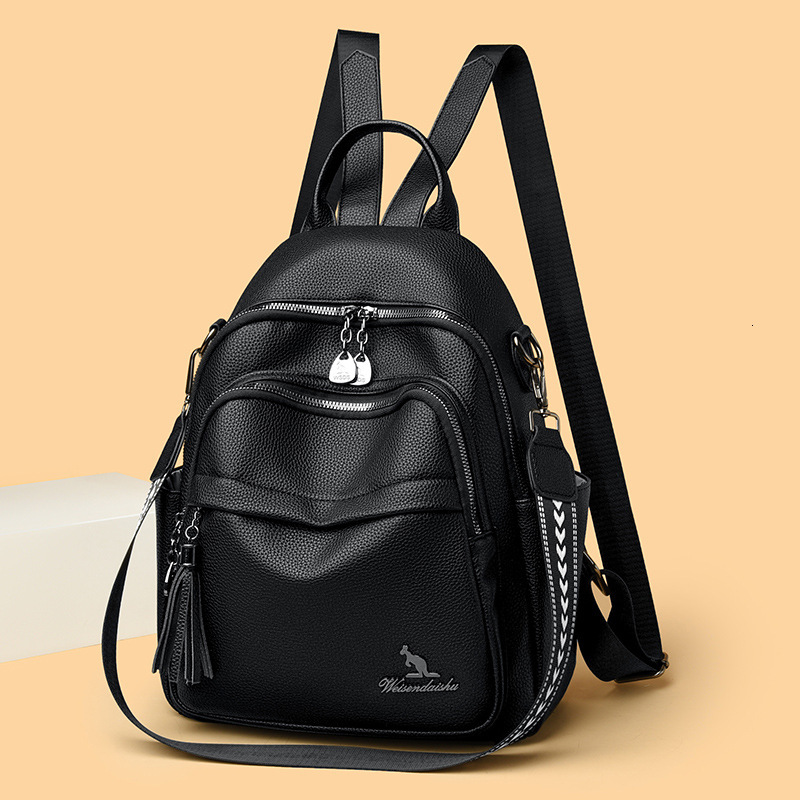 Soft Leather 2025 New Multi-use Casual Travel Large Capacity College Student Backpack ddmymoon