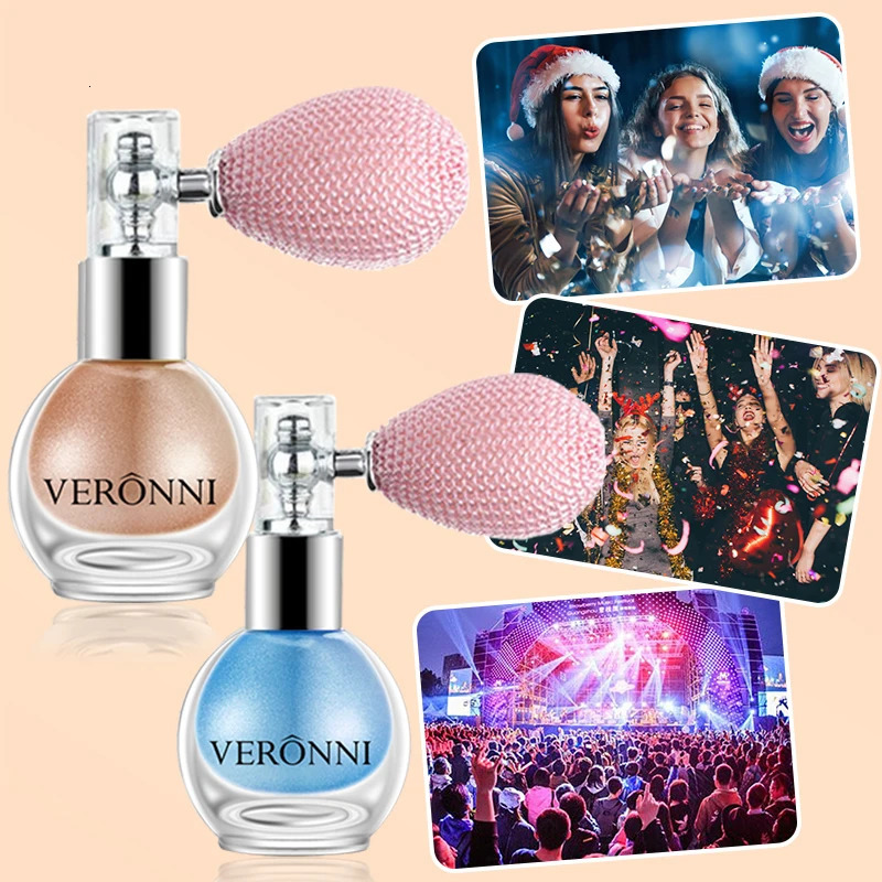 Highlighter Powder Spray Longwear sparkle fairy powder High Gloss Glitter Spray Body Bronzer For Face Body Makeup Cosmetics 250811