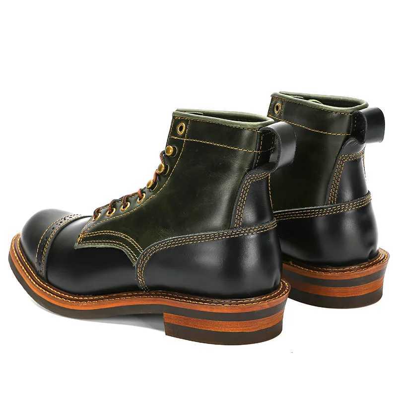 Motorcycle Men Boots High-top Breathable PU Leather Retro Mens Motorcycle Tooling Shoes Boots for Men Leather Cowboy Boots W250811