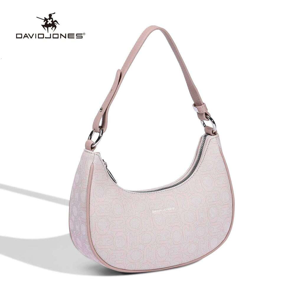 David Jones Multifunctional Women's Leather Underarm Autumn Summer Trendy Crescent Fashion Vintage Shoulder Bag