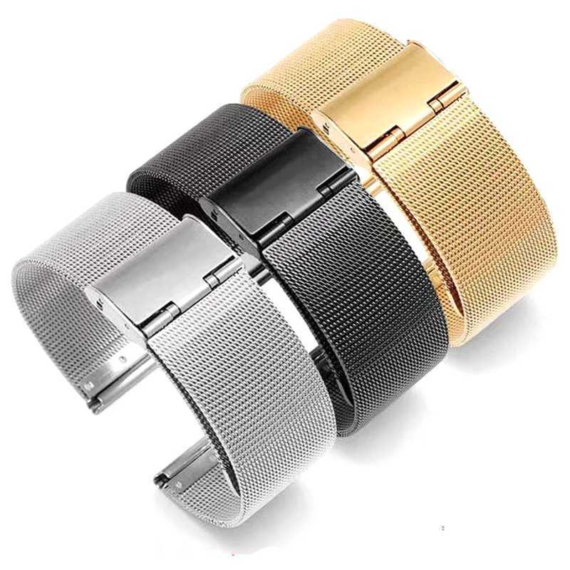 General Use Quick Release Watch Band Stainless Steel Bands Milanese Strap Universal Watch Band 18mm 20mm 22mm Watchband W250811
