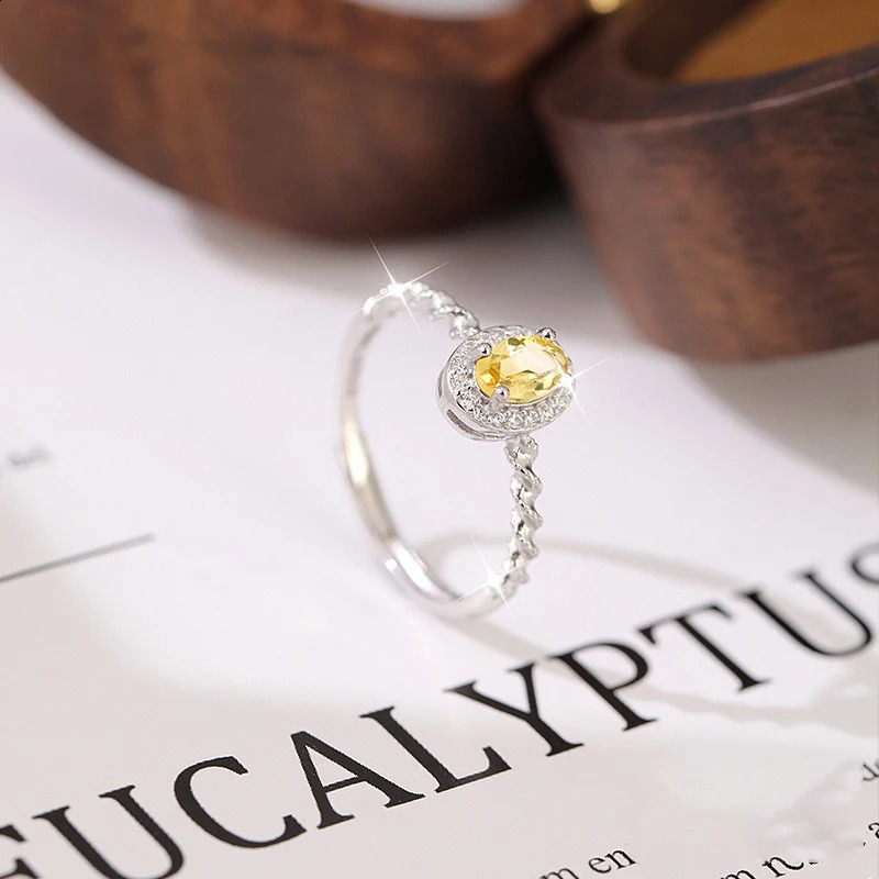 TrustDavis 925 Sterling Silver Womens Fashion Sweet Natural Crystal Stone Adjustable Ring for Women Girls Jewelry Gift DS4422 250807