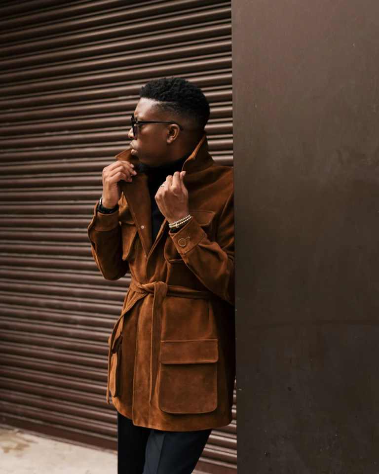 Casual Customized Men Jacket Clothes Notched Lapel Single Breasted Jacket Fit Male Fashion Business Party Show Wear One Piece