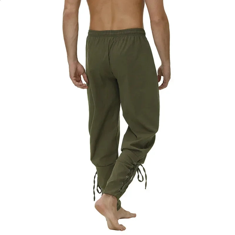 Drawstring Pirate Pant Viking Costume for Men Renaissance Medieval Pants Halloween Adult Cosplay Trendy Streetwear 250729