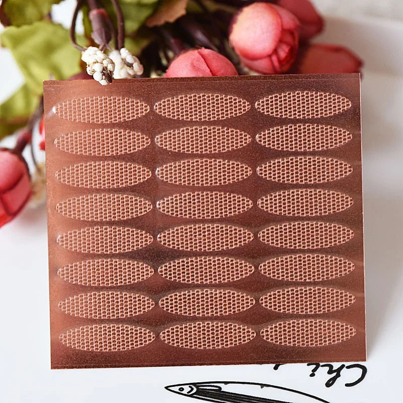 5 Sheets Lace Mesh Eyelid Paste-shaped Invisible Double Fold Eyelid Shadow Tape Sticker Beauty Tool 250807