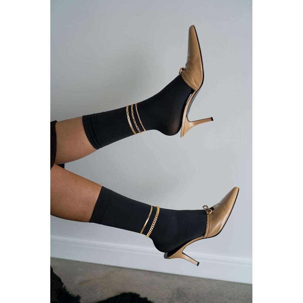 Anklets Women, 14K Gold Plated Waterproof Anklet Set Layer Beach Beaded Rope Cuban Ankle Bracelets Fashion Summer Foot Jewelry Gift for Women Teen Gir