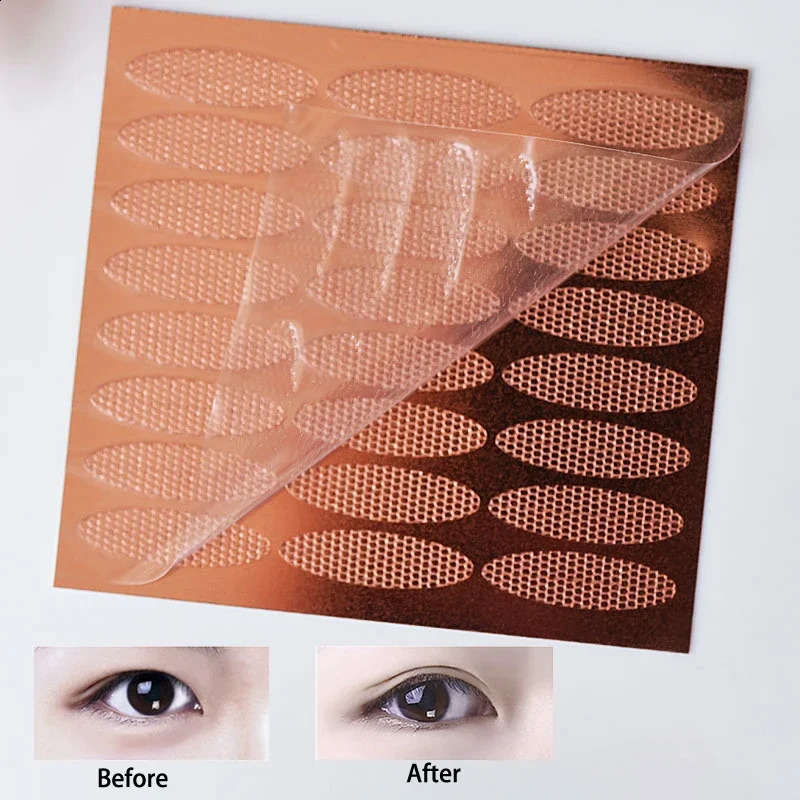5 Sheets Lace Mesh Eyelid Paste-shaped Invisible Double Fold Eyelid Shadow Tape Sticker Beauty Tool 250807
