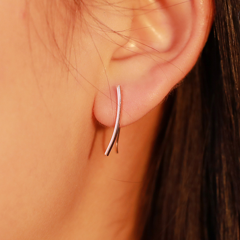 New Creative Minimalist Line Stud Multi-Color Casual Earrings