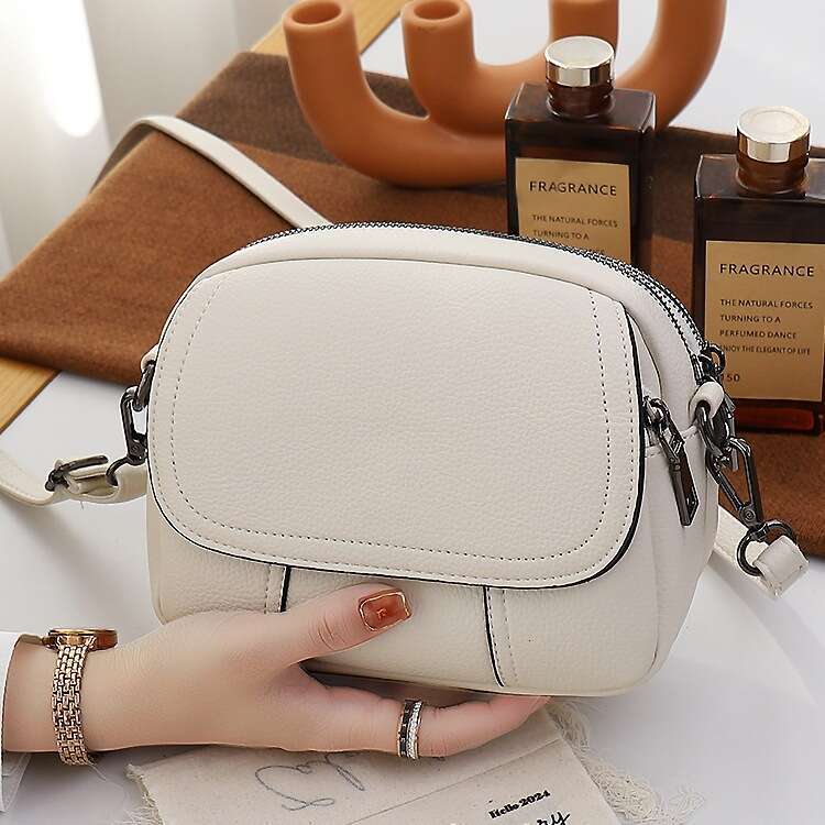 2025 New Fashionable Versatile Soft Leather for Women, Multi-layer Pocket Crossbody Bag, Practical and Super Popular Small Bag