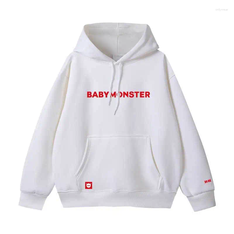 Women's Hoodies BABYMONSTER Concert HELLO MONSTER Kpop Fashion Letter Print Sweatshirt Men Women Autumn Loose Hoodie For Fans Clothes