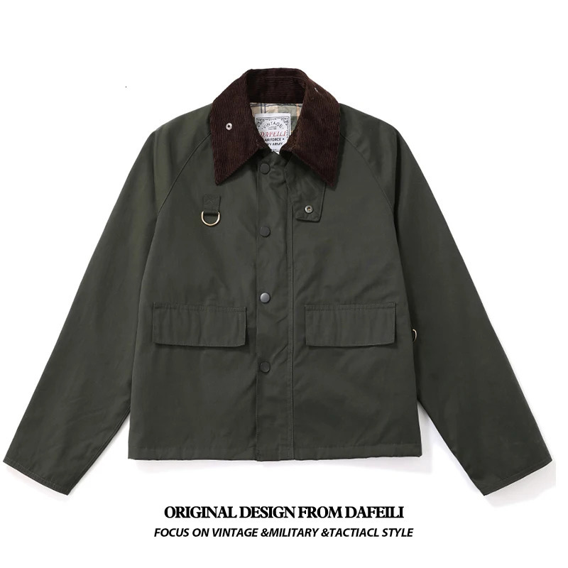 Outdoor hunting tactical plus size mens windbreaker baseball check work cropped corduroy waterproof fishing plaid jacket 250809