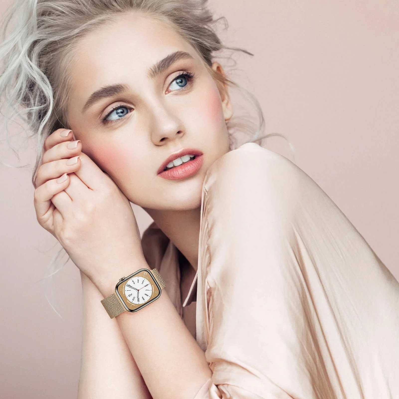 Milanese Loop For Apple Watch Strap 46mm 44mm 45mm 40mm 42mm 41mm 38mm 49mm Bracelet iWatch Series 10 Ultra 2 9 8 SE 7 6 5 Band W250811