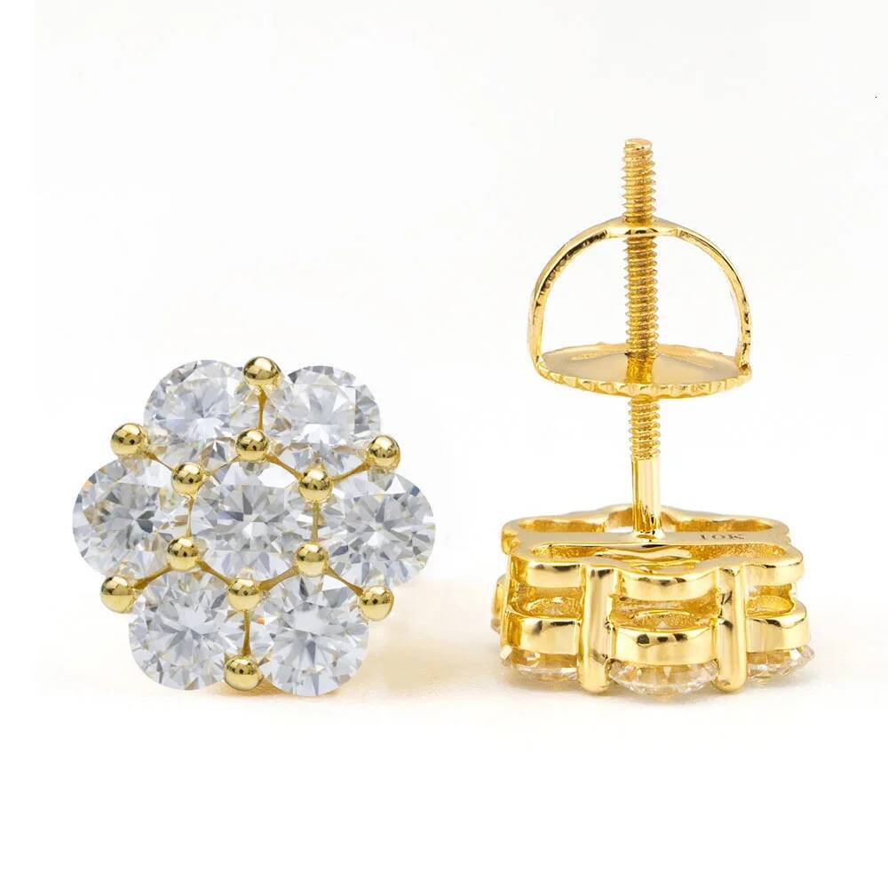 Serenity 7ct Big Moissanite Screw Earrings For Women Wedding Gift 100% S925 Sterling Silver Plated 18K Earrings Fine Jewelry GRA