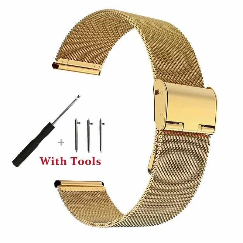 14 16 18 20 22 24mm Quick Release Stainless Steel Milanese Watch Strap Replacement for Universal Waterproof Watch Bracelet W250811