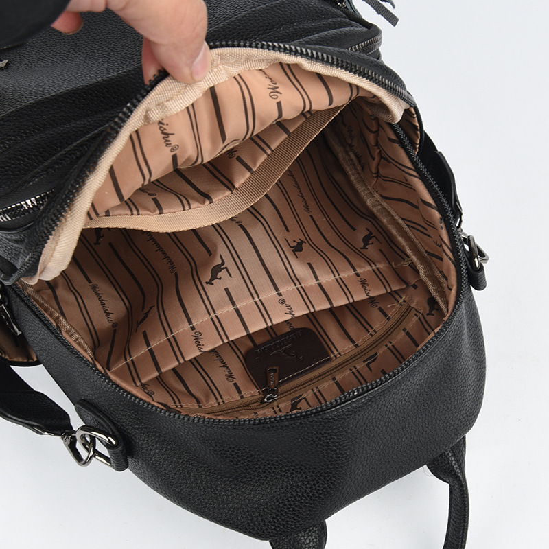 Soft Leather 2025 New Multi-use Casual Travel Large Capacity College Student Backpack ddmymoon