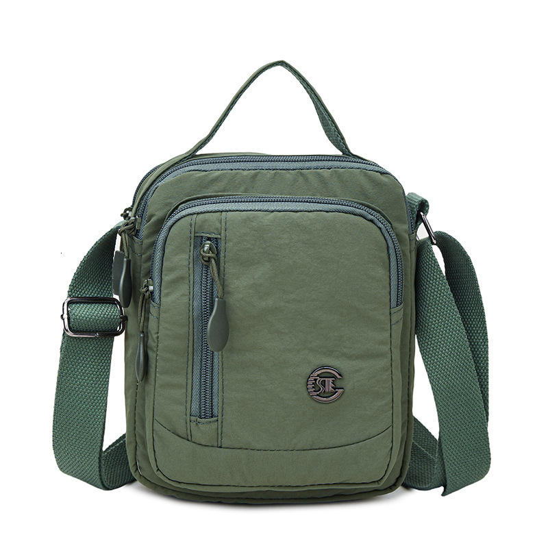Lightweight waterproof nylon unisex outdoor casual multi-compartment large capacity shoulder crossbody bag ddmymoon
