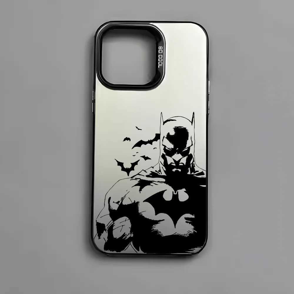Black-Bat-ManS Movie Phone Case For 16 15 14 13 12 11 Pro Max Black Matte Multicolor Laser Metallic Aurora Cover XJ250811