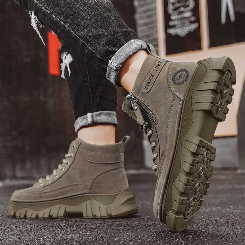 100% Cotton Mens Shoes Casual Winter Boots Leather Cowboy Chelsea Tactical Combat Outdoor Hiking Ankle Sneakers Designer Luxury Tennis W250811