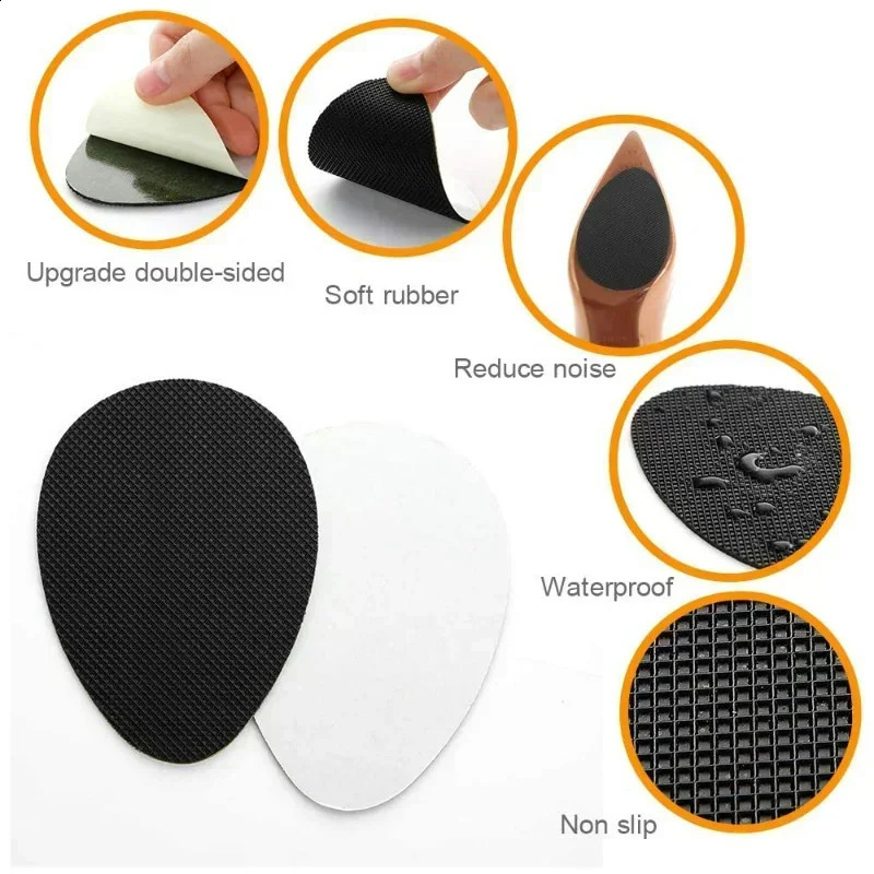 2/10Pcs Wear-Resistant Non-Slip Shoes Mat Self-Adhesive Forefoot High Heels Sticker High Heel Sole Protector Rubber Pads Cushion 250807