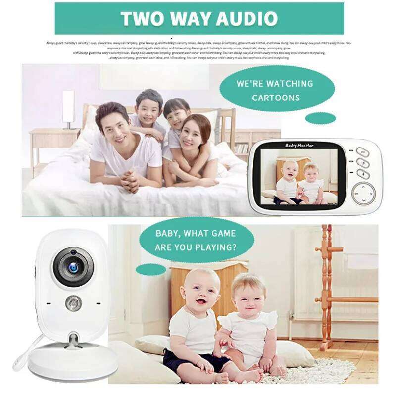 Vb603 Baby Monitor 3.2Inch Wireless High-Resolution Video Surveillance WIFI Remote Elderly Caregiver Security Protection Detect