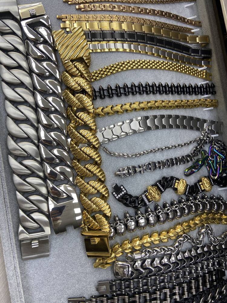 Wholesale Stainless Steel New Fine Jewelry Luxury Chunky Gold Necklace Bracelet Jewelry Sets for Women and Men Cuban Link Chain