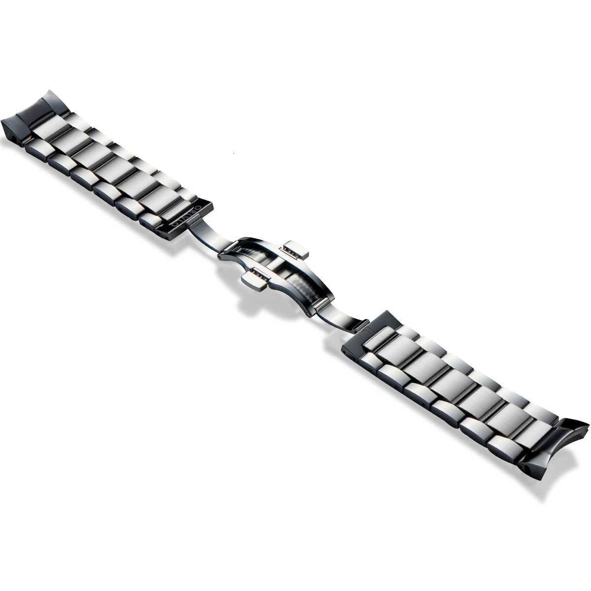 0BLVLO High Quality 22mm Stainless Steel Butterfly Clasp Watchband Watch Bracelet for Men Mechanical Watches Quartz W250811