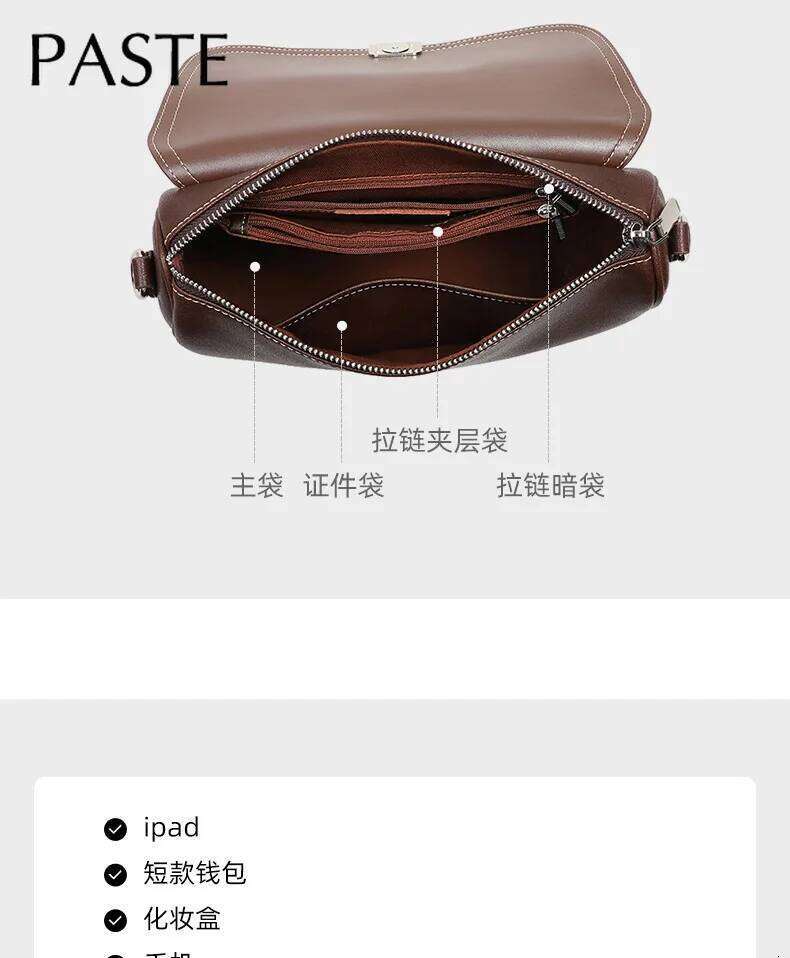 Hit Thread Design Coffee Color Women Messenger Casual Cowhide Leather Female Crossbody Bag High Quality Purse