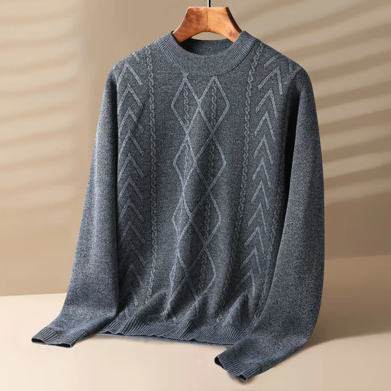 Autumn Cashmere Sweater Men O Neck Thick Warm Mens Sweaters Knitted Pullovers for Male Youth Slim Knitwear Man Sweater 250806