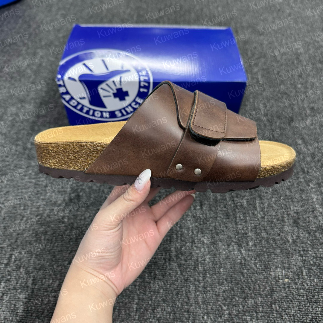 slippers Suede Sandals Clog Slipper Flat High Quality Fashion Summer Genuine Leather Slide Favourite Beach Casual Shoes Women Men Size 35-46 dh5831323