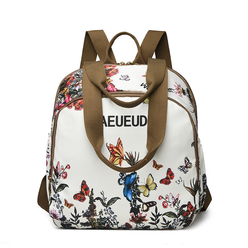 Trendy Fashion Printed for Women New Lightweight Casual Travel Oxford Cloth Backpack Multifunctional Shoulder Bag ddmymoon