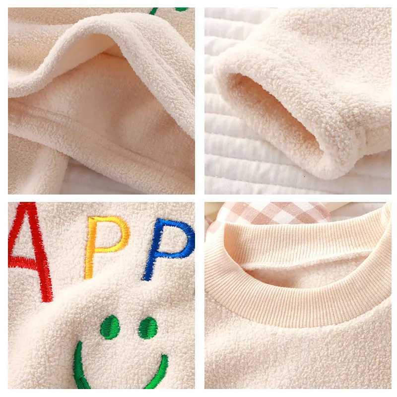 Winter Flannel Kids Sets Solid Warm Children Pajamas Sets Homewear Two-piece Set for Baby Boys Girls Kids Boutique Clothes Z250811