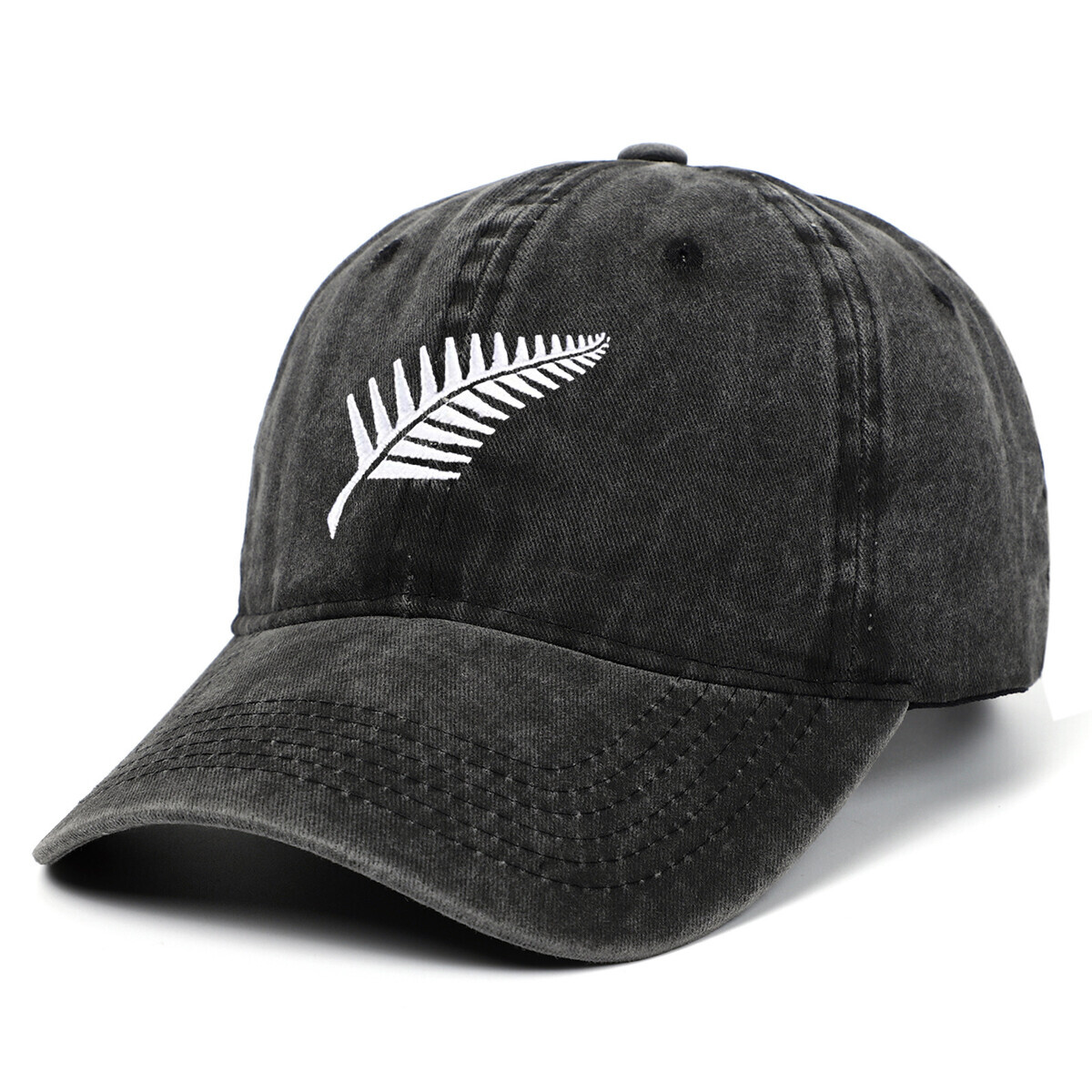 American leaf embroidered baseball cap, retro washed duckbill cap, men's and women's outdoor travel sun hats