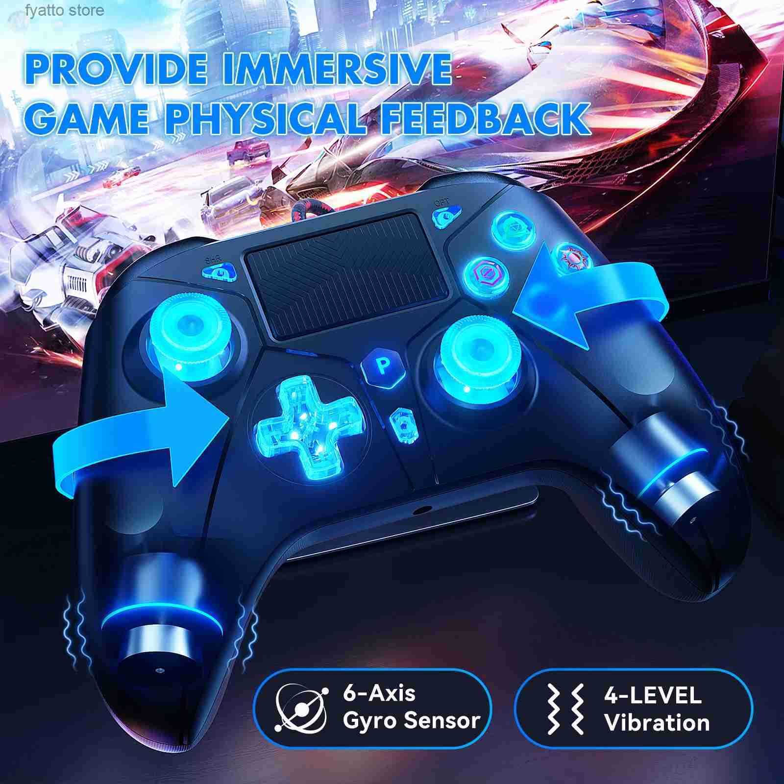 Playstation 5 Controller For Ps5 Ps4 Consolas Compatible With Ps5/Ps4 / Pc 6-Axis Gyro Dual Vibrate Hall Effect RGB Gamepads S250811