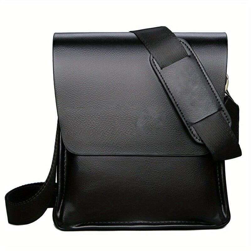 1 Piece Men's Leisure Business PU Leather Bag, Trendy Shoulder Bag