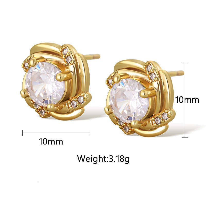 DHcollections New Fashionable Pearl Zircon Simple Earrings