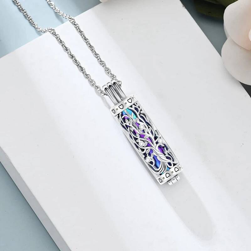1PC Cremation Jewelry Cylinder Urn Necklace For Women Men Keepsake Memorial Human Pet Ashes Holder Jewelry for Women