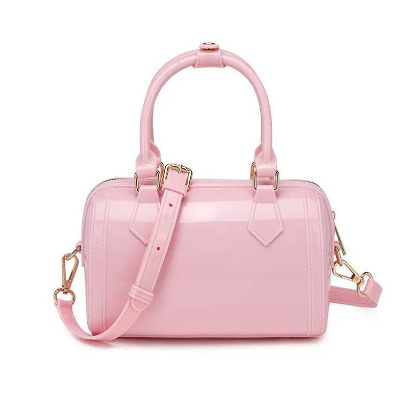 2025 Summer New Women Transparent PVC Macaron Candy Jelly Shoulder Crossbody Bag Chic Z250811