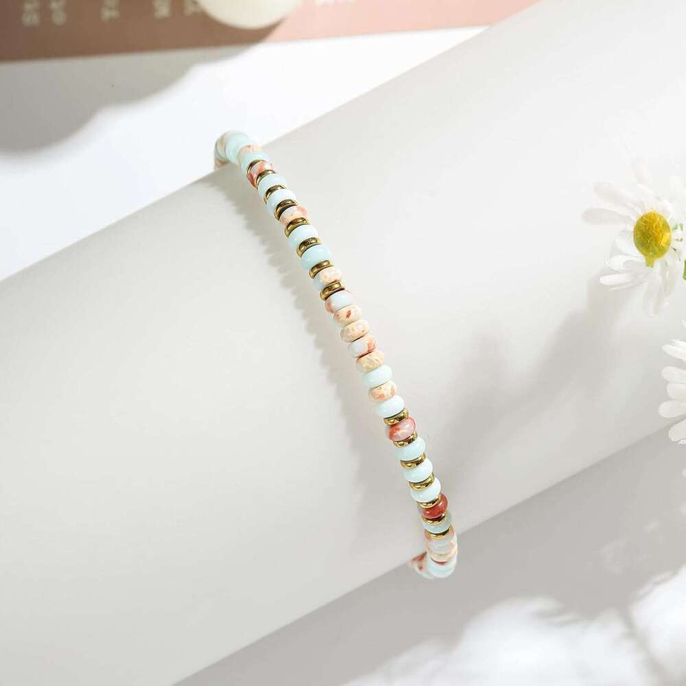 Stone Beaded Anklets Women Handmade Beach Boho Beads Ankle Bracelet Jewelry Birthday Party Gift for Her