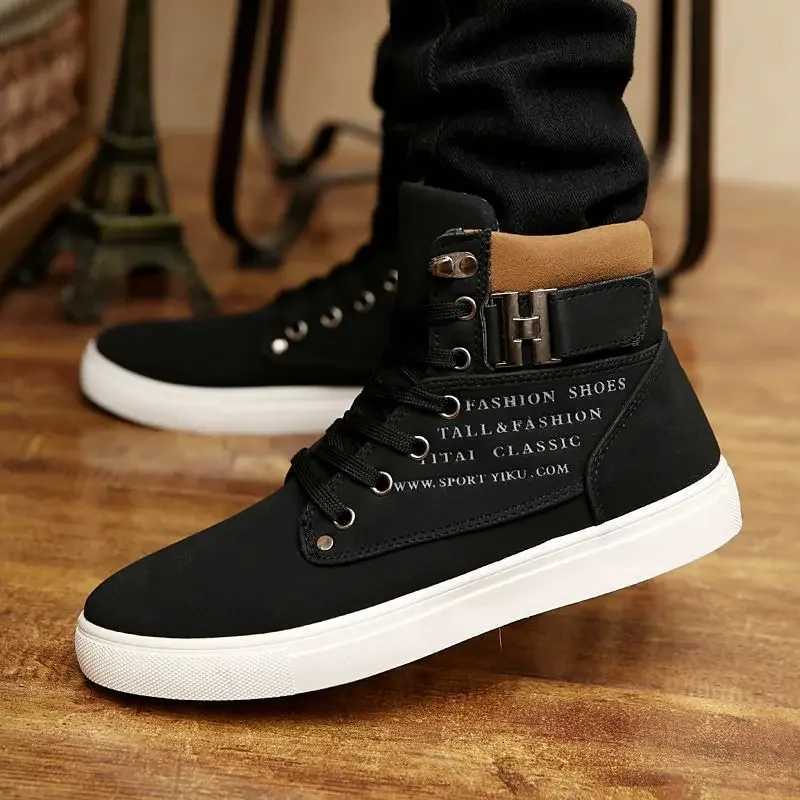 Mens Boots Lace Up Platform Rubber Male Shoes Offers High Quality Y2k Size 45 Fashion Classic Footwear Cheap Original Deals 44 W250811