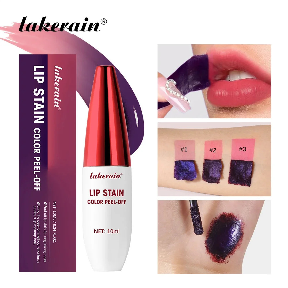 Peel Off Rose Pink Lip Gloss Matte Outline Contour Tattoo Lip Stain Waterproof Transfer Resistant Tear Off Natural Lip Tint 250809
