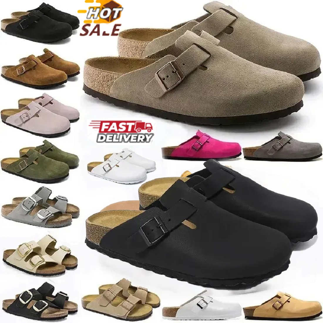Designer sandals designer men women clogs shoes new blanace black brown white light green purple sude leather melides outdoor slippers beach shoes siz