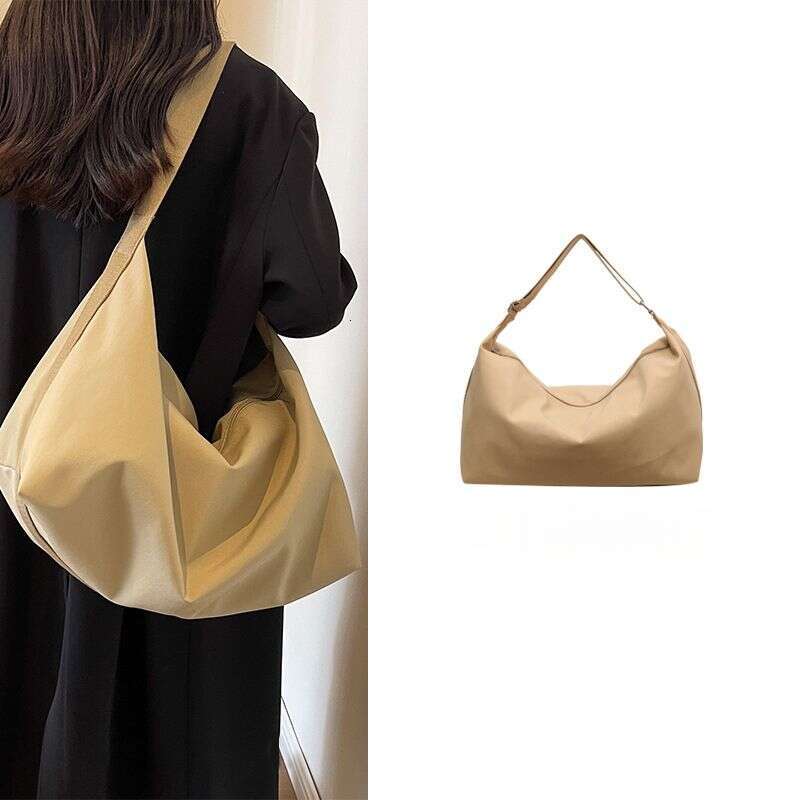 Large Capacity Canvas Women's Crossbody 2025 Spring Summer New Ladies Handbag Dumpling Commuter Cloth Shoulder Bag Fashion Exquisite Casual Simpl