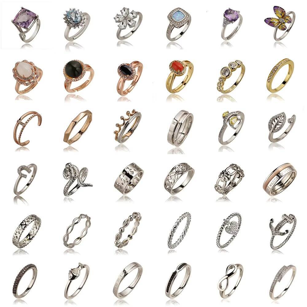 Wholesale Moissanite Ring Silver Rings for Women 925 Sterling Silver Ladies Wedding Ring