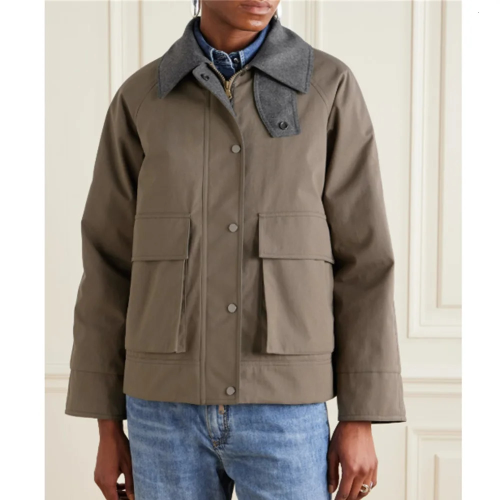 traf woman winter work jacket coat pocket loose casual womens top y2k fashion high quality windbreaker bra 250809