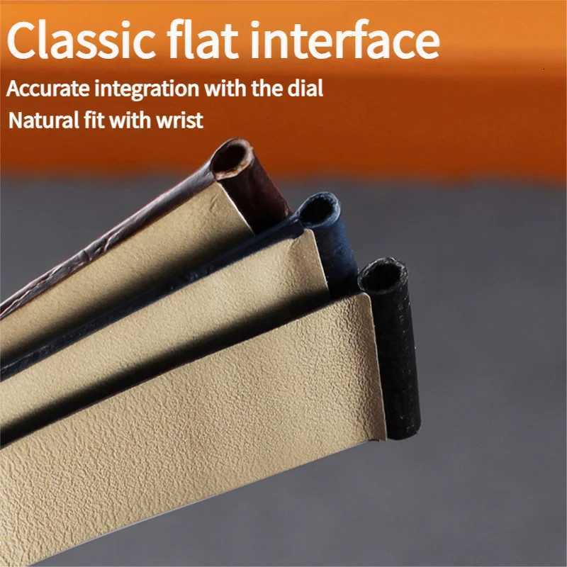 Ultra-thin Soft Leather Strap 18/20/22mm Universal Men Women Watchband High Quality Cowhide Wristbelt Sport Bracelet Accessory W250811