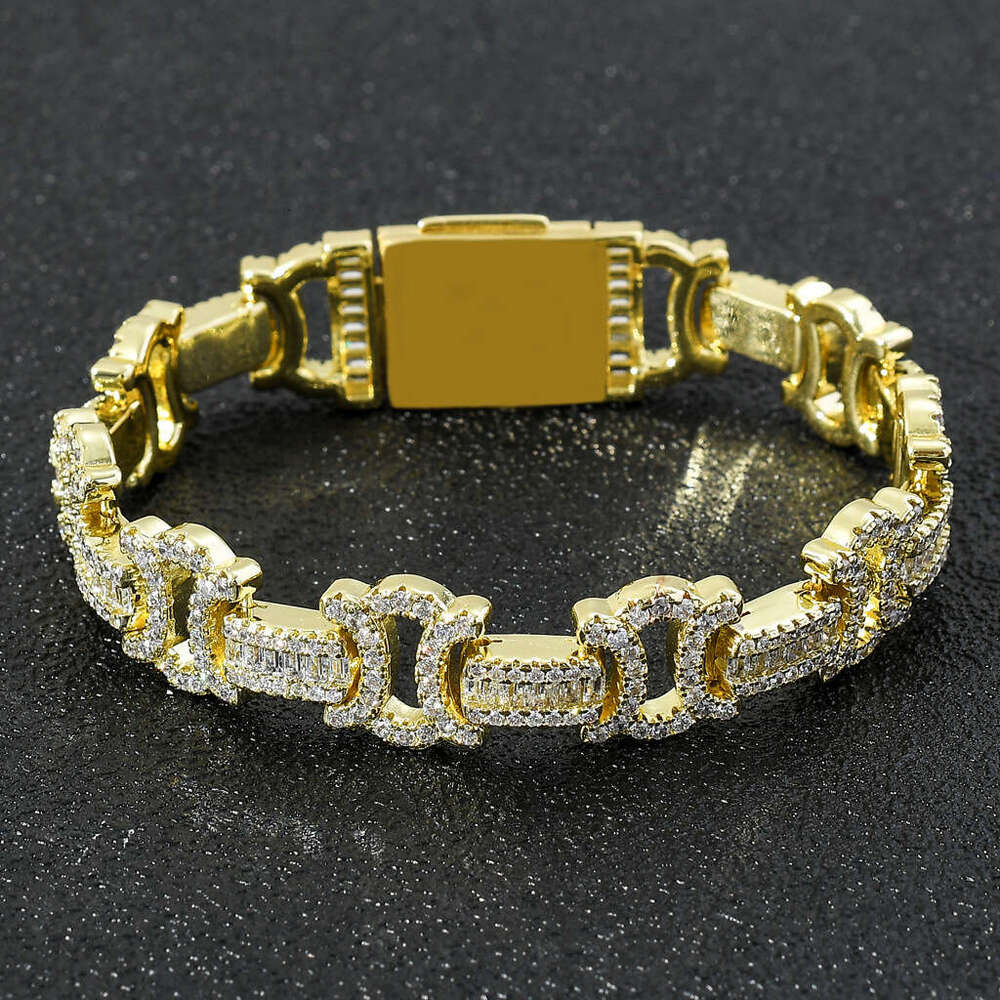 Necklace Bowknot Chain Square Round Mixed Zircon Personality Trendy Men's Hip-Hop Bracelet